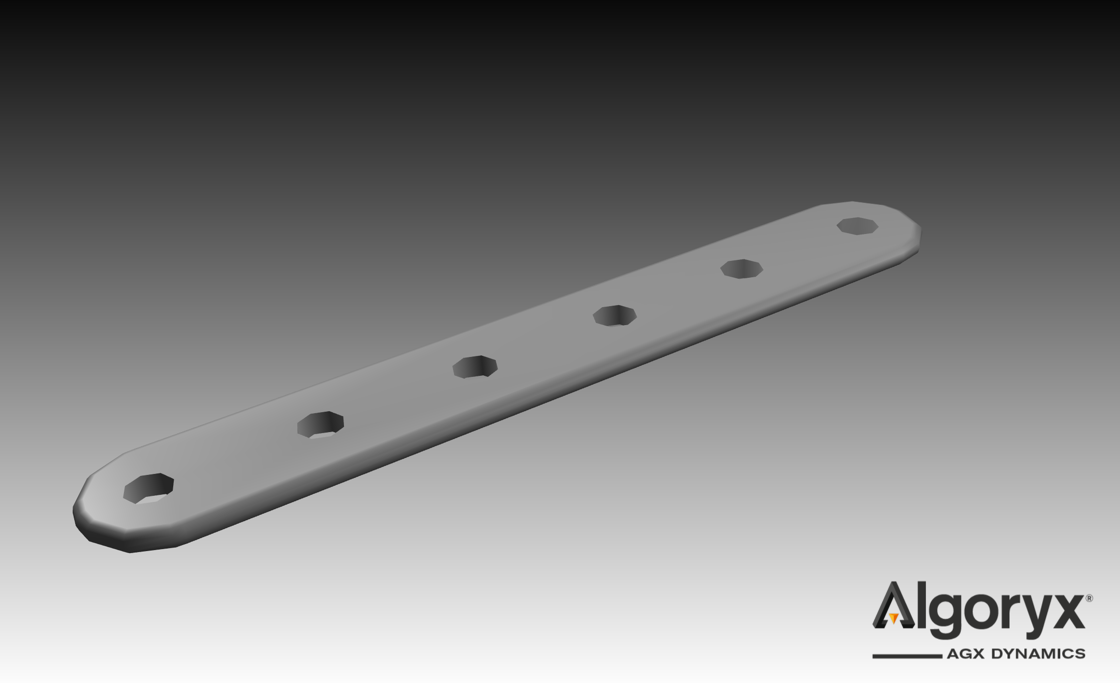 Two hinged links