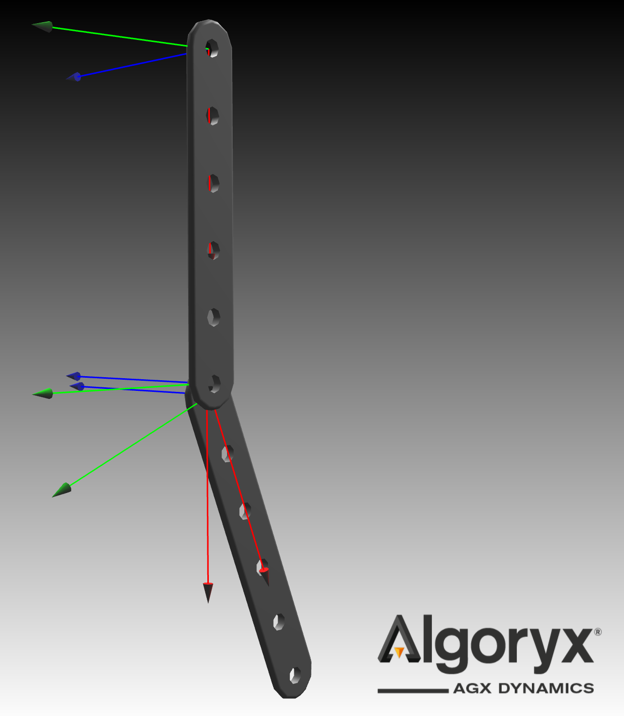 Two hinged links world