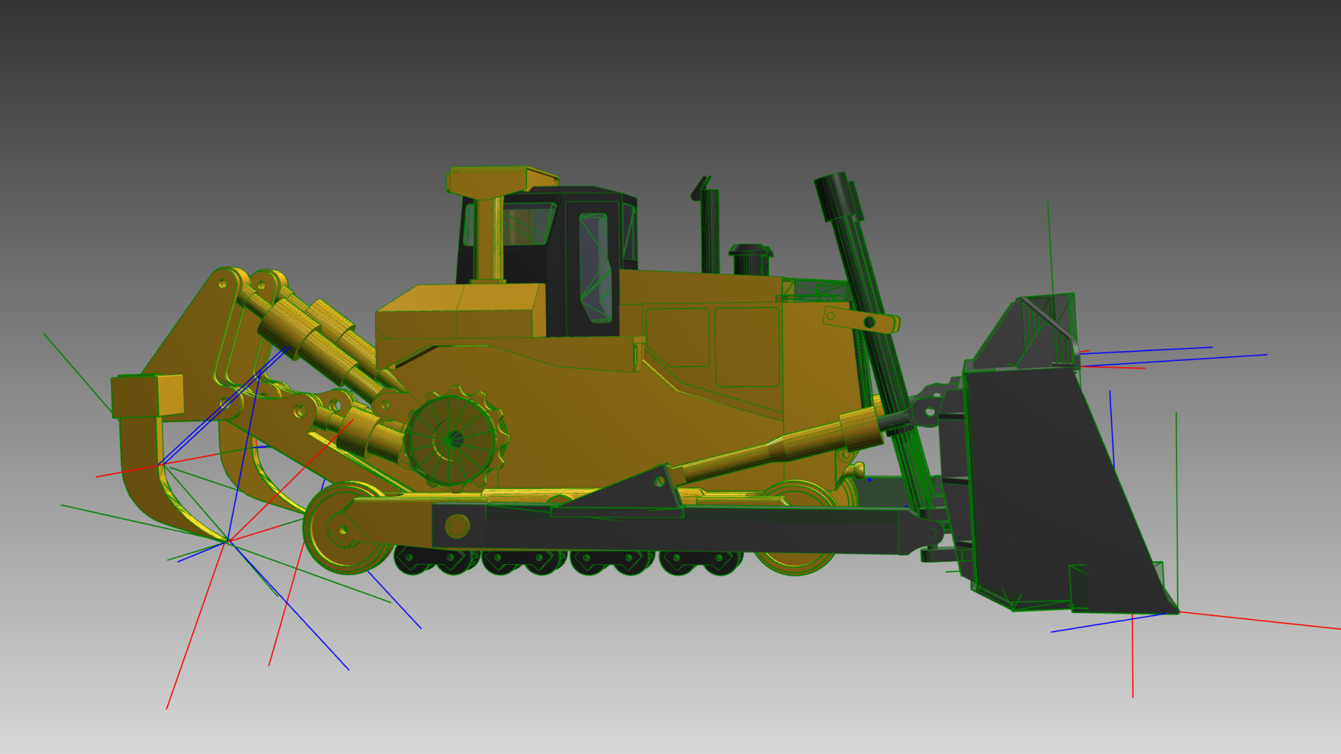 Bulldozer from .agx file with geometries