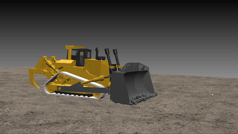 Bulldozer driving