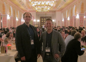 Tomas Berglund and Martin Servin at the conference banquette at Maharajh palace in Zoo Hannover.