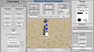 Component-Based Simulator for Modelling the Design and Dynamics of Modular Robots
