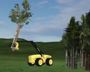 Visual simulation of machine concepts for forest biomass harvesting