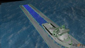 Ice fracture model for real-time shipsimulator