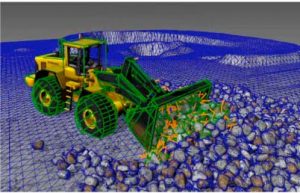 Fast and stable simulation of granular matter and machines