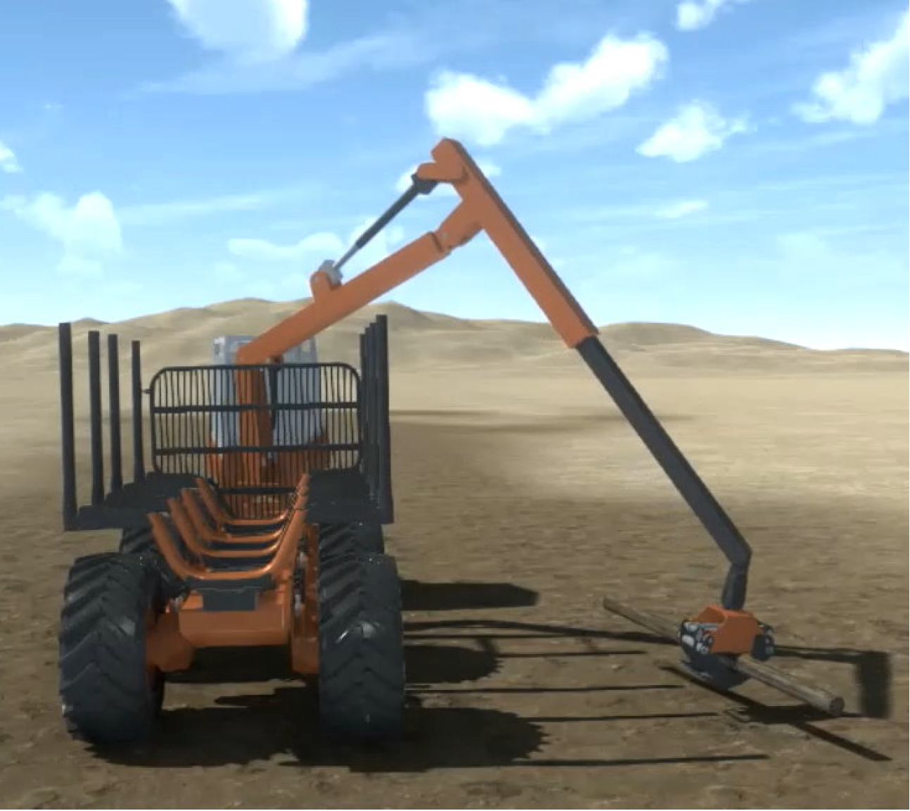 Reinforcement Learning Control of a Forestry Crane Manipulator