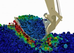 Adaptive model reduction for nonsmooth discrete element simulation