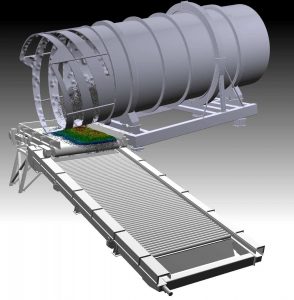 Parametrization and validation of a nonsmooth discrete element method for simulating flows of iron ore green pellets